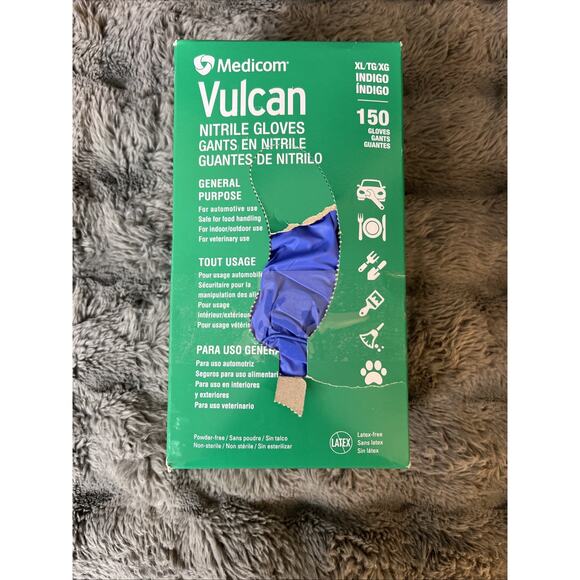 Medicom Other - Medicom Vulcan Nitrile Gloves General Purpose, Extra-Large, 150 Gloves
